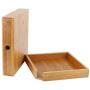Jeffergarden Tea Storage Boxes Single Drawer Bamboo Tea Tray Puer Cake Rust-proof Hands Protection Portable Tea Sets Home Kitchen
