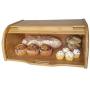 Large bread boxes bread basket wooden boxes storage boxes kitchen counter organizer wooden storage boxes bread storage. roll top breadbox. bread boxes for kitchen countertop. Bamboo wooden boxes. (Natural)