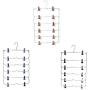 2pcs Random Color Clothes Hangers Multilayer Skirt Trouser Hanger for Pants Non Slip Metal Hanger Clips with 12 Clips Clothing Storage Rack Holder