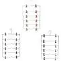 2pcs Random Color Clothes Hangers Multilayer Skirt Trouser Hanger for Pants Non Slip Metal Hanger Clips with 12 Clips Clothing Storage Rack Holder