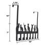 Home-X Eight Hook Over The Door Cat Hanger Rack | Heavy Duty Organizer Rack for Home, Office & Closet Storage