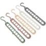 10pcs Random Color Creative 3D Space Saving Hanger Magic Clothes Hanger 9Hole Towel Hook Closet Organizer Storage Rack