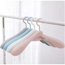 10pcs Random Color Plastic Non-Slip Wide Shoulder Clothes Hangers Thick Wedding Dress Shirt Suit Clothing