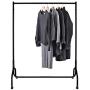 Gaming Master Clothes Hanger Heavy Duty Max Capacity 200Ib Durable Cloakroom Garment Racks with Wheels 4 ft Long 5 ft High Anti-rust Stainless Steel Material Sturdy Balcony Clothing Rail