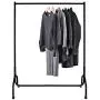 Gaming Master Clothes Hanger Heavy Duty Max Capacity 200Ib Durable Cloakroom Garment Racks with Wheels 4 ft Long 5 ft High Anti-rust Stainless Steel Material Sturdy Balcony Clothing Rail