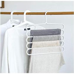 5pcs Random Color 5 Layers Hangers Multifunctional Clothes Hangers Pants Storage Hangers Cloth Rack Multilayer Storage Cloth Hanger