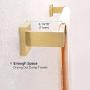 Bath Towel Bar 23.74", Suyar SUS304 Stainless Steel Bathroom Single Towel Holder, Shower Coat Pants Clothes Hanger, Hand Towel Rack for Wall, Brushed Gold