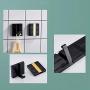 Joyfeel Self Adhesive Hooks Stainless Steel Hooks Door Hook Multifunction Cupboard Cabinet Draw Clothes Hanger Holder Hooks for Kitchen Bathroom Bedroom Black