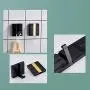 Joyfeel Self Adhesive Hooks Stainless Steel Hooks Door Hook Multifunction Cupboard Cabinet Draw Clothes Hanger Holder Hooks for Kitchen Bathroom Bedroom Black