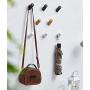 ANZOME Wooden Coat Hook, 4 Pieces Wood Wall Hook, Wooden Coat Peg Coat Hanger for Hanging Clothes, Hat, Scarves and Headphone in Bedroom, Living room, Hallway(Medium Type in White)