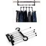 5PC Magic Trousers Hanger/Rack Plastic Hook Multifunction Pants Closet Hanger for Clothes 5 in 1