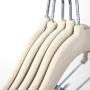 Tosnail 30 Pack Kids Velvet Hangers Childrens Clothes Hangers Baby Hangers with Clips - Off White