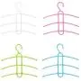 Multifunctional Clothes Hanger Creative Fishbone 3 Layer Anti-Skid Plastic Clothes Rack Wardrobe Clothes Hanger 10pcs Color Random