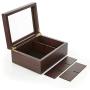 Tea Boxes - Luxury Wooden Tea Storage Chest from The Apace Living Premier Collection - 6 Adjustable Compartment Tea Bags Organizer Container - Elegantly Handmade w/Scratch Resistant Window