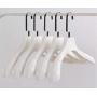 8pcs 38cm Thick Wide Shoulder White Plastic Clothes Hanger for Coats Garment and Fur