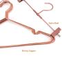 Koobay Top 17" Rose Copper Gold Shiny Steel Wire Clothes Hanger Non Slip Shoulders for Shirts,Coat,Slacks Storage & Display (10)