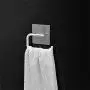 Inchant Toilet Paper Roll Holder Self Adhesive, Wall Mount, No Screws, No Drill, Washable, Restickable, Reusable Plastic Towel Ring with Open Half Design - Dish Cloth, Tea Towel Hanger Rack