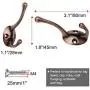 uxcell 5pcs Dual Wall Hooks Zinc Alloy Wall Mounted Coat Hat Double Robe Hooks Clothes Hanger Holder w Screws Copper Tone uxcell 5pcs Dual Wall Hooks Zinc Alloy Wall Mounted Coat Hat Double Robe Hooks Clothes Hanger Holder w Screws Copper Tone
