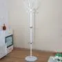AIDELAI Coat Rack Coat Rack Floor-Standing Coat Rack Hangers Hook Up Clothes Hat Bags Storage Bedroom Office Vertical Metal White