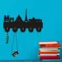 Coat racks coat hooks Unique design Wooden Hanger Creative Gift Clothes Hat Key Hook/Coat Rack/Wall Hook Home Decoration Wall Stickers Kitchen Bathroom Towel Hook,Black （Long：30cm） over door hooks