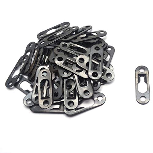 Tulead 50PCS Black Metal Picture Hanger Keyhole Hook Bracket Hanger Heavy Duty Keyhole Hanging Hardware 1.4"x0.4"x0.08" with Mounting Screws Tulead 50PCS Black Metal Picture Hanger Keyhole Hook Bracket Hanger Heavy Duty Keyhole Hanging Hardware 1.4"x0.4"x0.08" with Mounting Screws