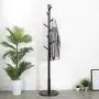 GGYDD Wooden Free Standing Coat Rack, Entryway Hall Tree Coat Hanger with Solid Round Base for Hat,Clothes,Purse,Scarves,Umbrella-Brown 40x170cm(16x67inch) GGYDD Wooden Free Standing Coat Rack, Entryway Hall Tree Coat Hanger with Solid Round Base for Hat,Clothes,Purse,Scarves,Umbrella-Brown 40x170cm(16x67inch)