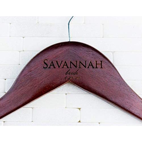Personalized, Engraved Wedding Dress Hanger by Left Coast Original