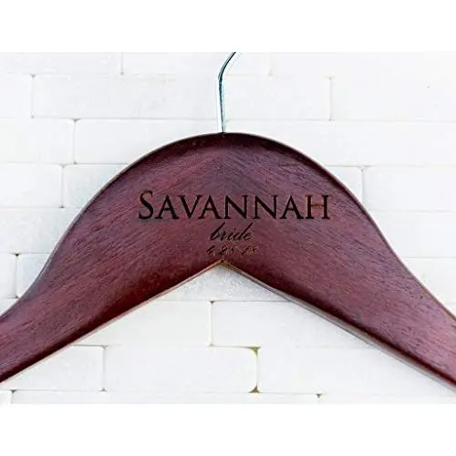 Personalized, Engraved Wedding Dress Hanger by Left Coast Original Personalized, Engraved Wedding Dress Hanger by Left Coast Original