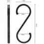 WINCANG 12 Pack S Hooks Black Aluminum S Shaped Hooks Heavy Duty Lightweight S Hanging Hangers Hooks for Pots, Pans,Plants, Cups, Bags,Clothes,Towels WINCANG 12 Pack S Hooks Black Aluminum S Shaped Hooks Heavy Duty Lightweight S Hanging Hangers Hooks for Pots, Pans,Plants, Cups, Bags,Clothes,Towels