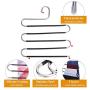KYCPTNFJ Five S-Type Layers Trouser Hanger Hangers Space-Saving Clothes Pants Non-Slip Closet Organizer for Scarf Jeans Clothes Towels