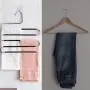 FindUWill Pants Hangers and Baby Clothes Dividers, S-Shaped 5 Layers 5 Levels Non Slip Pants Stainless Steel Hangers(4 Pack) and Baby Clothing Dividers(4 Pack) with a Marker Pen