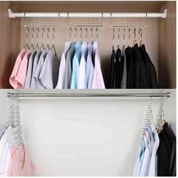 4PCS Magic Cloth Hanger Hangers Rack Hooks Metal Closet Organizer for Home Save Space