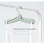 Janolia Clothes Hangers, Portable Foldable Clothes Holders, Space Saving Home Creative Suit Hangers, Windproof Green