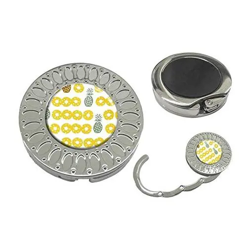 Sonva Purse Hanger Folding Handbag Hook - Cute Pineapple Print Table Hook Folding Bag Desk Hanger Foldable Holder