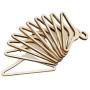 Wood Garment Rack Coat Dress Clothes Organizer with 10 Pieces Wooden Clothes Hangers for Jacket, Umbrella, Clothes, Hats, Scarf, and Handbags Dolls