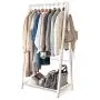 TongN Coat Racks Solid Wood Floor-Standing Hanger Bedroom Triangle Folding Clothes Shelf 76 56 151cm (Color : White)
