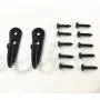 25 Pieces Wall Mounted Coat Hook Robe Hooks Cloth Hanger Coat Hanger Coat Hooks Rustic Hooks and 54 Pieces Screws for Bath Kitchen Garage Single Coat Hanger (Black Color)