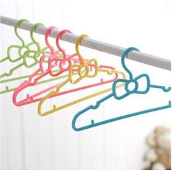 20pcs Set Childrens Bow Hanger Home Baby Clothes Hanger Color Random
