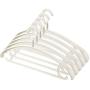 SAASNY Standard Plastic Hangers Adult Clothes Hangers,30 Pack,Thin Space Saving,Non-Slip Material,Simply Elegant,Nice Size for Adult Wardrobe/Closet/Cupboard,42 cm,White Ideal for Home and Shops