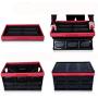 Henf 55L Collapsible Plastic Storage Box, Durable Stackable Utility Crates with Lid, Foldable Trunk Organizer for Home & Garage Organization,Black