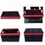 Henf 55L Collapsible Plastic Storage Box, Durable Stackable Utility Crates with Lid, Foldable Trunk Organizer for Home & Garage Organization,Black