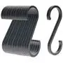 WINCANG 12 Pack S Hooks Black Aluminum S Shaped Hooks Heavy Duty Lightweight S Hanging Hangers Hooks for Pots, Pans,Plants, Cups, Bags,Clothes,Towels WINCANG 12 Pack S Hooks Black Aluminum S Shaped Hooks Heavy Duty Lightweight S Hanging Hangers Hooks for Pots, Pans,Plants, Cups, Bags,Clothes,Towels