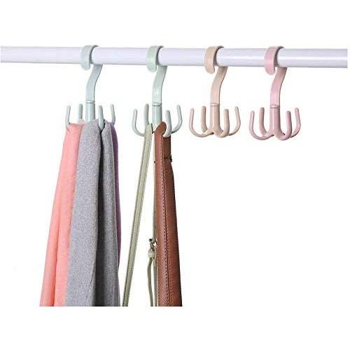 10pcs Random Color Plastic Home Storage Organization Hooks Bedroom Hanger Clothes Hanging Rack Holder Hooks for Bags Towel