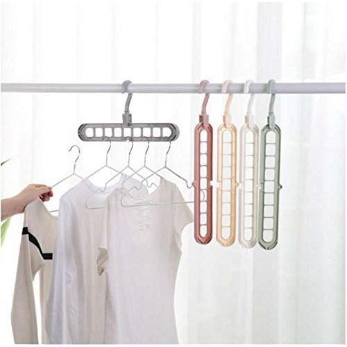 10pcs Random Color New Space Saver Saving Wonder Metal Magic Hanger Clothes Closet Organize Hook