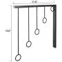 Kernorv Wall Clothing Rack, Wall Garment Racks 5 Rings Hanging Clothing Garment Rack (Set of 3, Black)