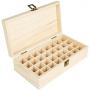 Mind Reader ESSOIL32-BRN Essential Oil Wooden Storage Boxes Organizer, Protector, Holds 32 Bottles, Case Box, Brown