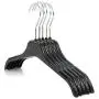 HANGERWORLD 15 Black 11.8inch Plastic Kids Coat Clothes Garment Baby Toddler Top Hangers with Metal Hook HANGERWORLD 15 Black 11.8inch Plastic Kids Coat Clothes Garment Baby Toddler Top Hangers with Metal Hook