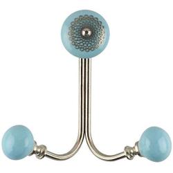 Indianshelf Handmade 1 Artistic Vintage Turquoise Iron Strewn Flat Wall Hooks Hangers/Clothes Hooks Wall Mount