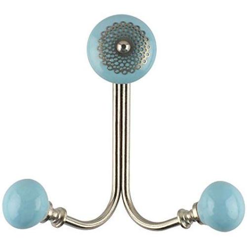 Indianshelf Handmade 1 Artistic Vintage Turquoise Iron Strewn Flat Wall Hooks Hangers/Clothes Hooks Wall Mount Indianshelf Handmade 1 Artistic Vintage Turquoise Iron Strewn Flat Wall Hooks Hangers/Clothes Hooks Wall Mount
