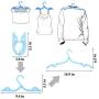 Puchin 20 PCS Travel Hangers Folding Hangers Portable Clothes Hangers Foldable, Non-Slip, Lightweight for Home and Travel